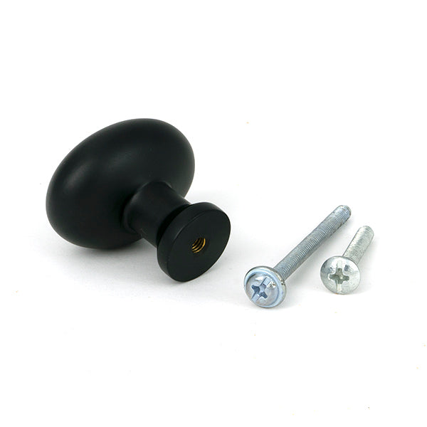 From The Anvil - Matt Black Moore Cabinet Knob - 38mm