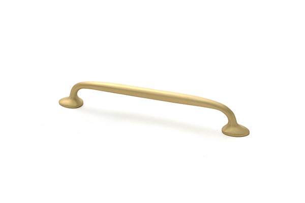 This is an image of From The Anvil - Satin Brass Moore Pull Handle - Medium available to order from Trade Door Handles in Kendal.