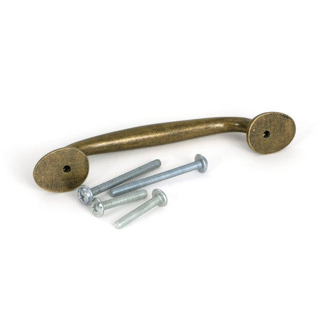 From The Anvil - Burnished Brass Moore Pull Handle - Small | Sku. 51262 | Trade Door Handles.