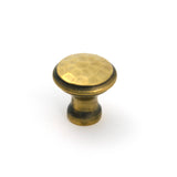 From The Anvil - Aged Brass Hammered Cabinet Knob - Small | Sku. 51283 | Trade Door Handles.