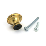 From The Anvil - Aged Brass Hammered Cabinet Knob - Medium