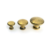 From The Anvil - Aged Brass Hammered Cabinet Knob - Medium | Sku. 51284 | Trade Door Handles.