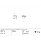 From The Anvil - Aged Brass Hammered Cabinet Knob - Medium | Sku. 51284 | Trade Door Handles.