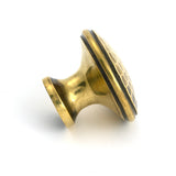 From The Anvil - Aged Brass Hammered Cabinet Knob - Large