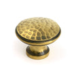 From The Anvil - Aged Brass Hammered Cabinet Knob - Large | Sku. 51285 | Trade Door Handles.