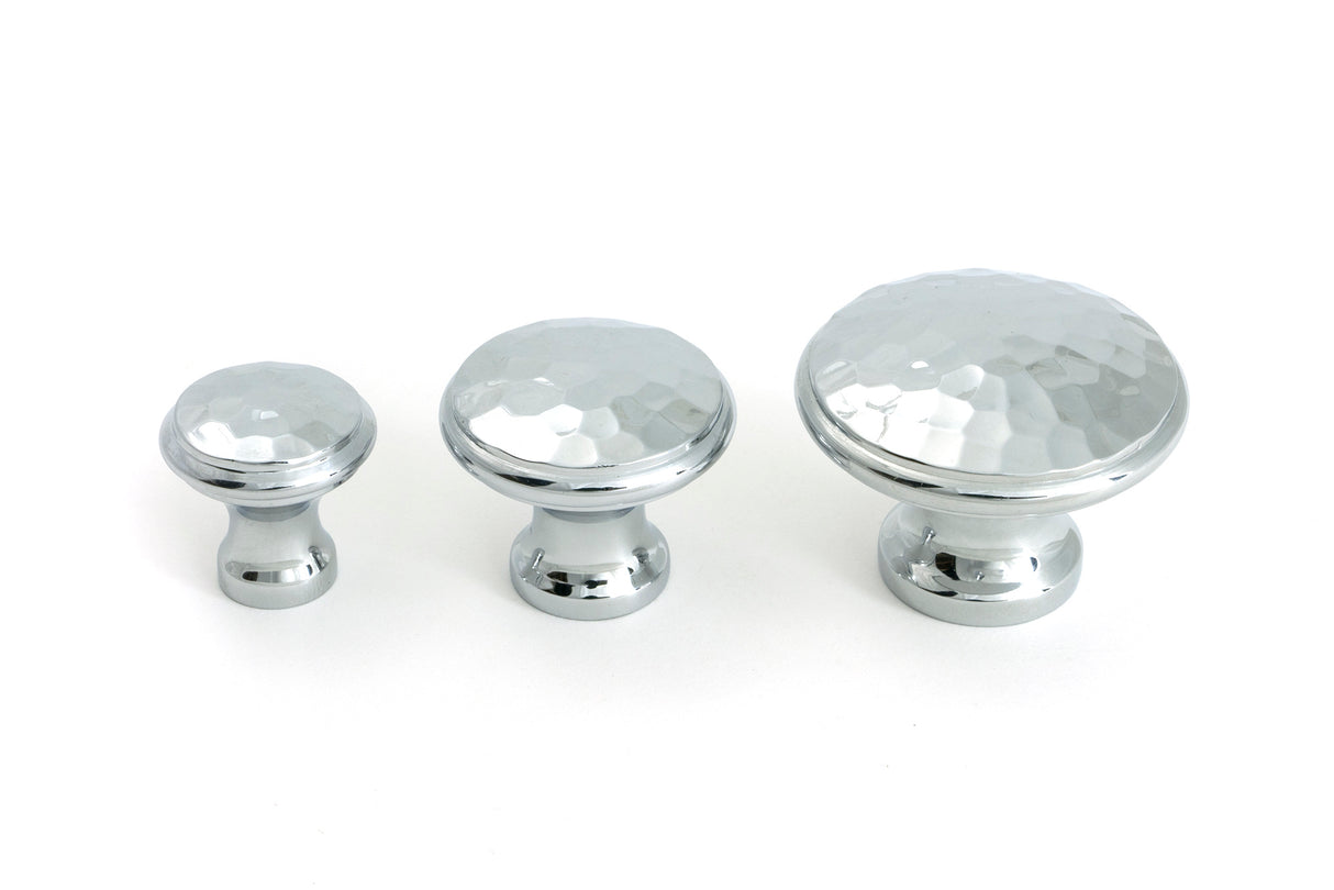 From The Anvil - Polished Chrome Hammered Cabinet Knob - Small | Sku. 51286 | Trade Door Handles.