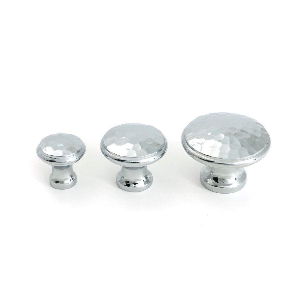 From The Anvil - Polished Chrome Hammered Cabinet Knob - Small | Sku. 51286 | Trade Door Handles.