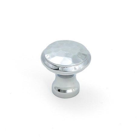 This is an image of From The Anvil - Polished Chrome Hammered Cabinet Knob - Small available to order from Trade Door Handles in Kendal.