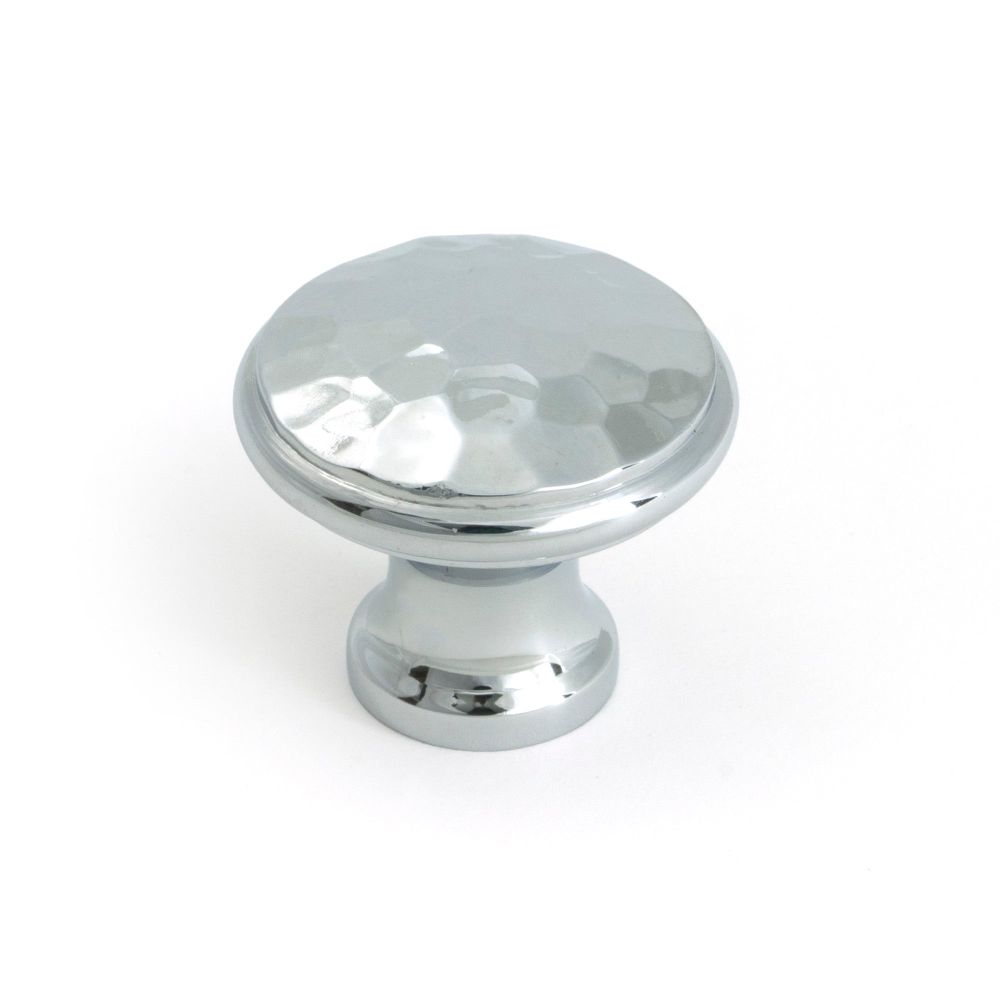 From The Anvil - Polished Chrome Hammered Cabinet Knob - Medium | Sku. 51287 | Trade Door Handles.