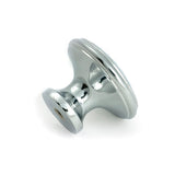 From The Anvil - Polished Chrome Hammered Cabinet Knob - Large