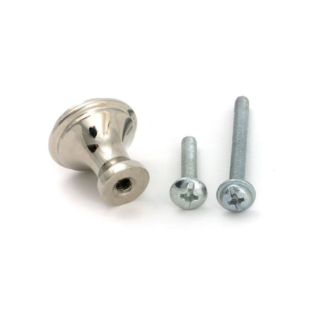 From The Anvil - Polished Nickel Hammered Cabinet Knob - Small | Sku. 51289 | Trade Door Handles.