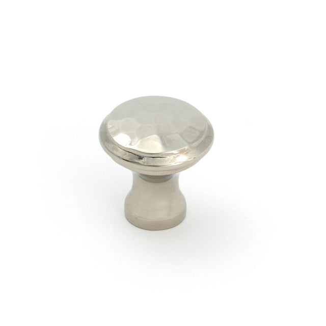 From The Anvil - Polished Nickel Hammered Cabinet Knob - Small | Sku. 51289 | Trade Door Handles.