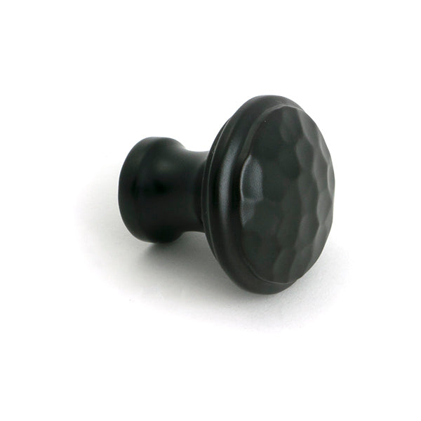 From The Anvil - Aged Bronze Hammered Cabinet Knob - Small