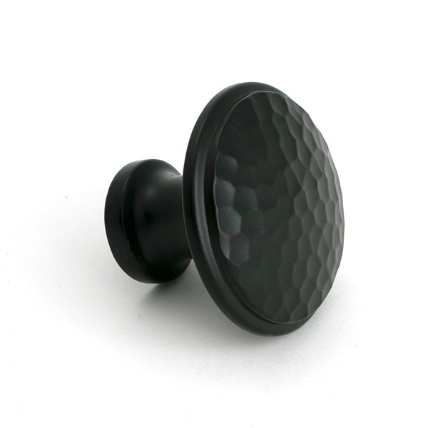 From The Anvil - Aged Bronze Hammered Cabinet Knob - Large