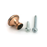 From The Anvil - Polished Bronze Hammered Cabinet Knob - Small