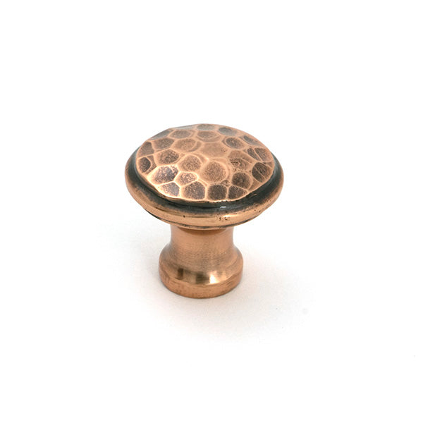 This is an image of From The Anvil - Polished Bronze Hammered Cabinet Knob - Small available to order from Trade Door Handles in Kendal.