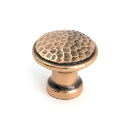 This is an image of From The Anvil - Polished Bronze Hammered Cabinet Knob - Medium available to order from Trade Door Handles in Kendal.