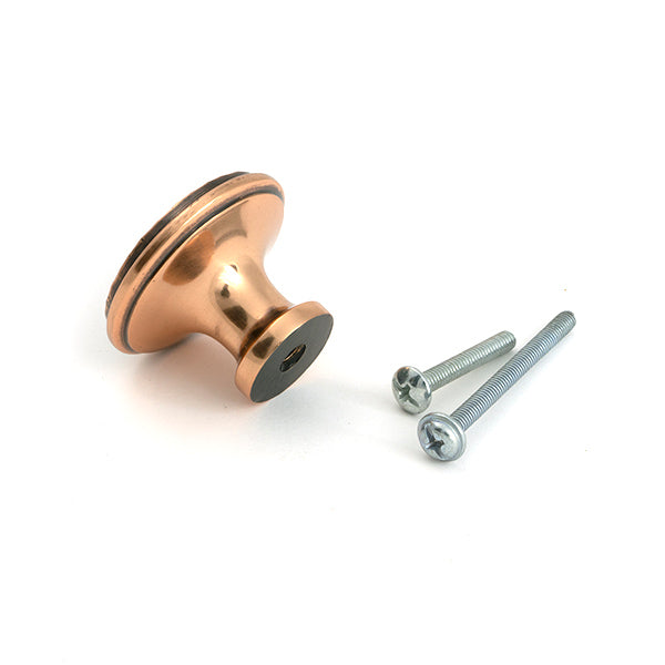 From The Anvil - Polished Bronze Hammered Cabinet Knob - Large