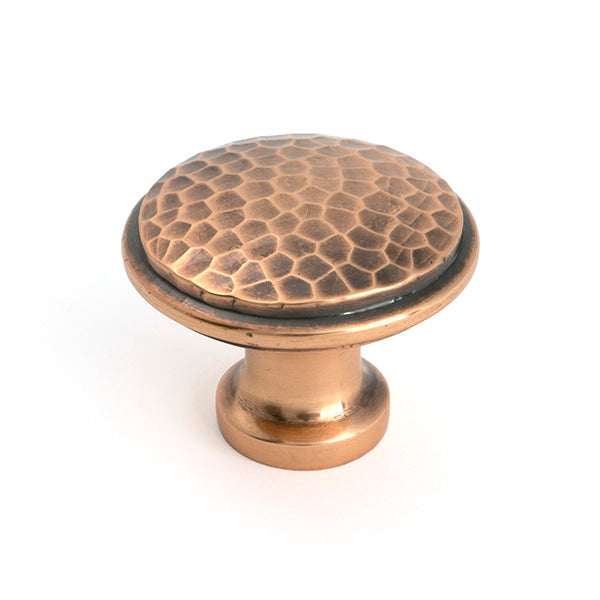 This is an image of From The Anvil - Polished Bronze Hammered Cabinet Knob - Large available to order from Trade Door Handles in Kendal.