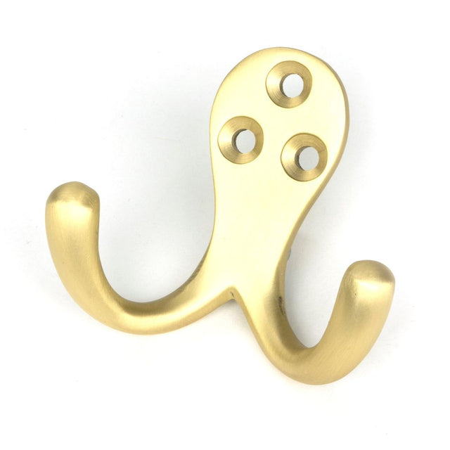 From The Anvil - Satin Brass Celtic Double Robe Hook | Sku. 51304 | Trade Door Handles.