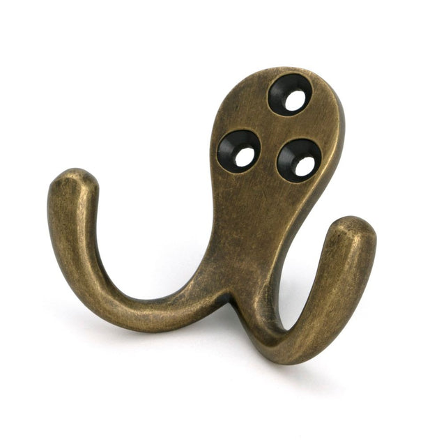 From The Anvil - Burnished Brass Celtic Double Robe Hook | Sku. 51305 | Trade Door Handles.