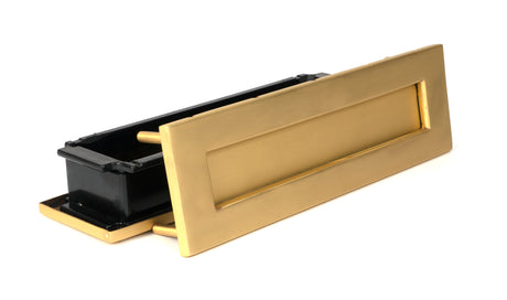 From The Anvil - Satin Brass Traditional Letterbox | Sku. 51308 | Trade Door Handles.