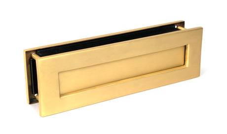 From The Anvil - Satin Brass Traditional Letterbox | Sku. 51308 | Trade Door Handles.