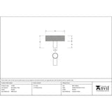 From The Anvil - Pewter Brompton T-Bar | Sku. 51309 | Trade Door Handles.