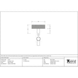 From The Anvil - Satin SS (304) Brompton T-Bar | Sku. 51311 | Trade Door Handles.