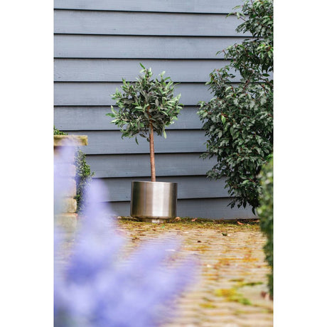 From The Anvil - Satin Marine SS (316) 28cm Newlyn Pot (Drainage holes) | Sku. 51322 | Trade Door Handles.