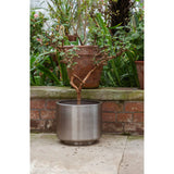 From The Anvil - Satin Marine SS (316) 28cm Newlyn Pot (Drainage holes) | Sku. 51322 | Trade Door Handles.