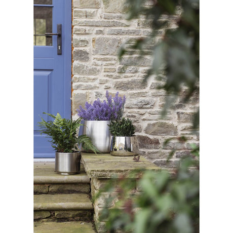 From The Anvil - Satin Marine SS (316) 28cm Hepworth Pot (Drainage holes) | Sku. 51324 | Trade Door Handles.