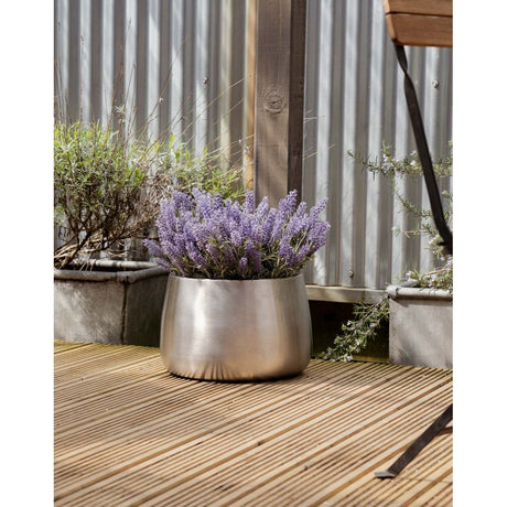 From The Anvil - Satin Marine SS (316) 28cm Hepworth Pot (Drainage holes) | Sku. 51324 | Trade Door Handles.