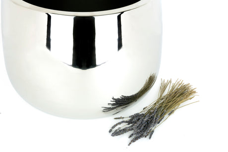 From The Anvil - Polished Marine SS (316) 28cm Hepworth Pot (Drainage holes) | Sku. 51325 | Trade Door Handles.