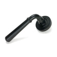 From The Anvil - Matt Black Newbury Lever on Rose Set (Plain) - Unsprung | Sku. 51326 | Trade Door Handles.