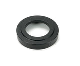 From The Anvil - Matt Black Newbury Lever on Rose Set (Art Deco) - Unsprung | Sku. 51327 | Trade Door Handles.