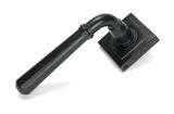 From The Anvil - Matt Black Newbury Lever on Rose Set (Square) - Unsprung | Sku. 51329 | Trade Door Handles.