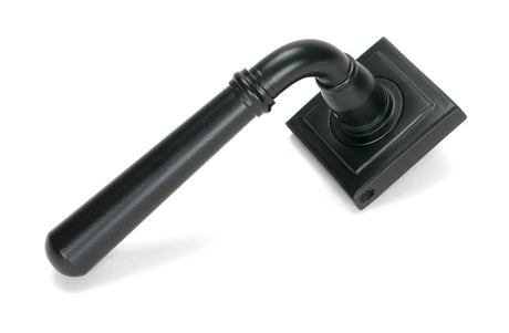 From The Anvil - Matt Black Newbury Lever on Rose Set (Square) - Unsprung | Sku. 51329 | Trade Door Handles.