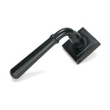 From The Anvil - Matt Black Newbury Lever on Rose Set (Square) - Unsprung | Sku. 51329 | Trade Door Handles.
