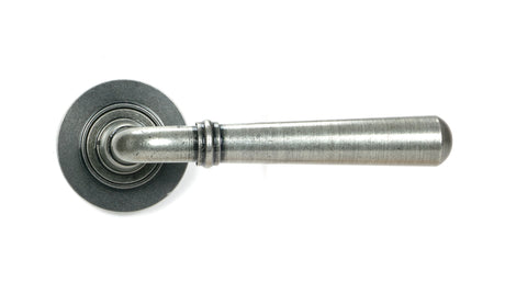 From The Anvil - Pewter Newbury Lever on Rose Set (Plain) - Unsprung | Sku. 51330 | Trade Door Handles.