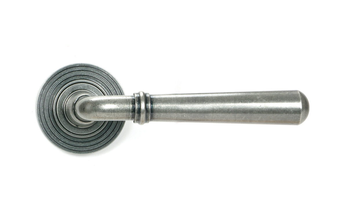 From The Anvil - Pewter Newbury Lever on Rose Set (Beehive) - Unsprung | Sku. 51332 | Trade Door Handles.