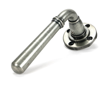 From The Anvil - Pewter Newbury Lever on Rose Set (Beehive) - Unsprung | Sku. 51332 | Trade Door Handles.