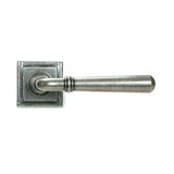 From The Anvil - Pewter Newbury Lever on Rose Set (Square) - Unsprung | Sku. 51333 | Trade Door Handles.