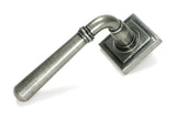 From The Anvil - Pewter Newbury Lever on Rose Set (Square) - Unsprung | Sku. 51333 | Trade Door Handles.