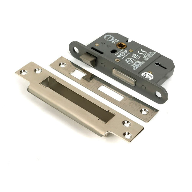 From The Anvil - Polished Nickel 2.5" 5 Lever BS Sash Lock | Sku. 51338 | Trade Door Handles.