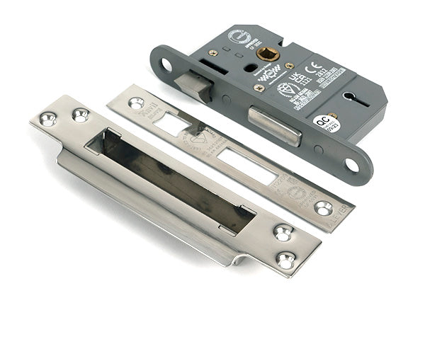 This is an image of From The Anvil - Polished Chrome 2Â½" 5 Lever BS Sash Lock available to order from Trade Door Handles in Kendal.