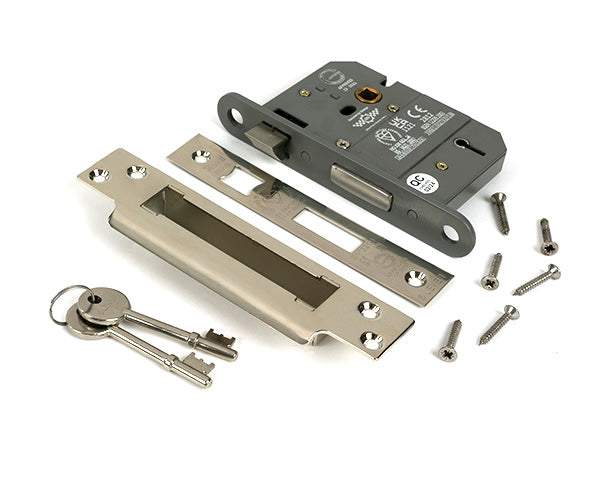 From The Anvil - Polished Nickel 3" 5 Lever BS Sash Lock