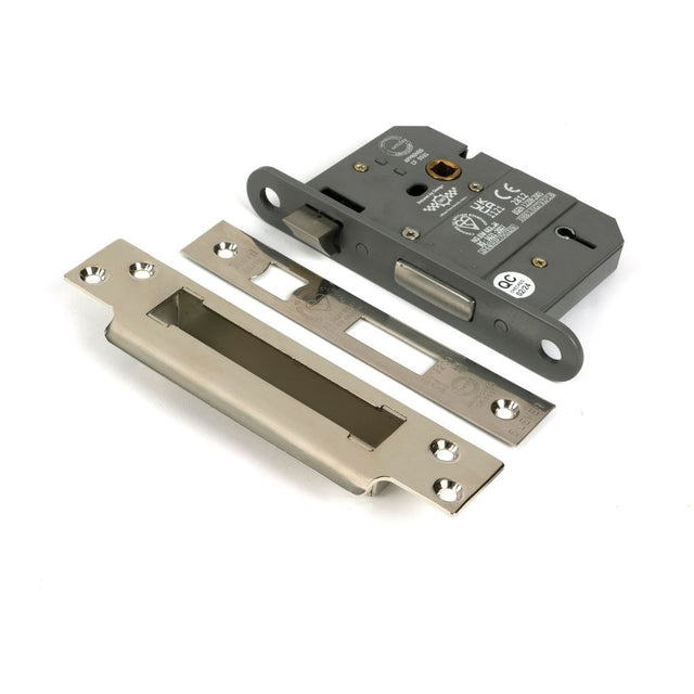 From The Anvil - Polished Nickel 3" 5 Lever BS Sash Lock | Sku. 51348 | Trade Door Handles.