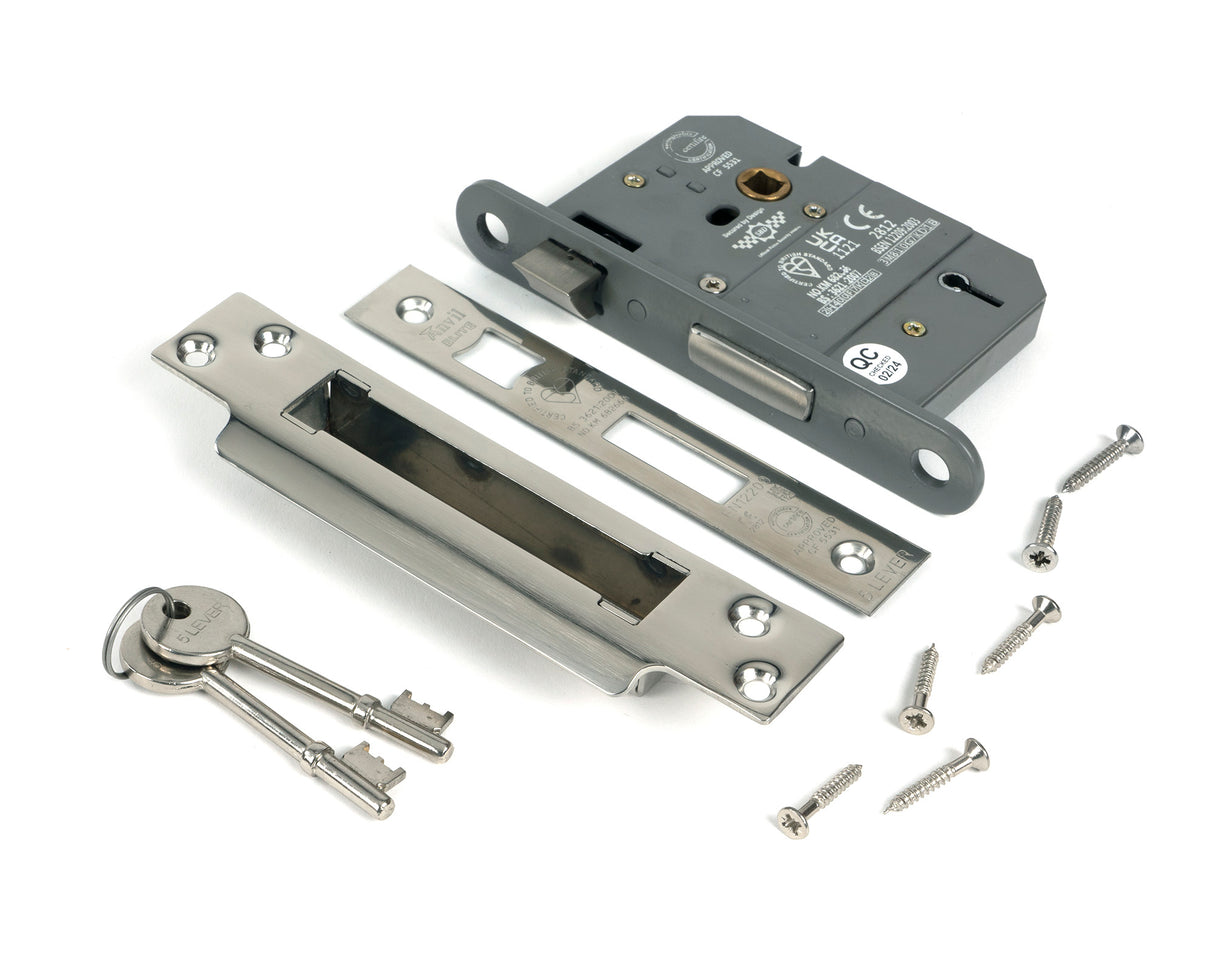 From The Anvil - Polished Chrome 3" 5 Lever BS Sash Lock | Sku. 51349 | Trade Door Handles.