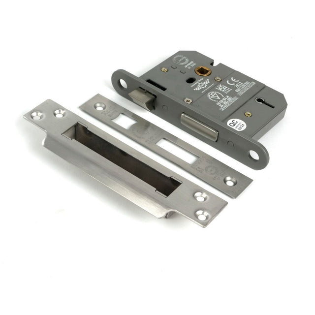 From The Anvil - Satin Chrome 3" 5 Lever BS Sash Lock | Sku. 51350 | Trade Door Handles.
